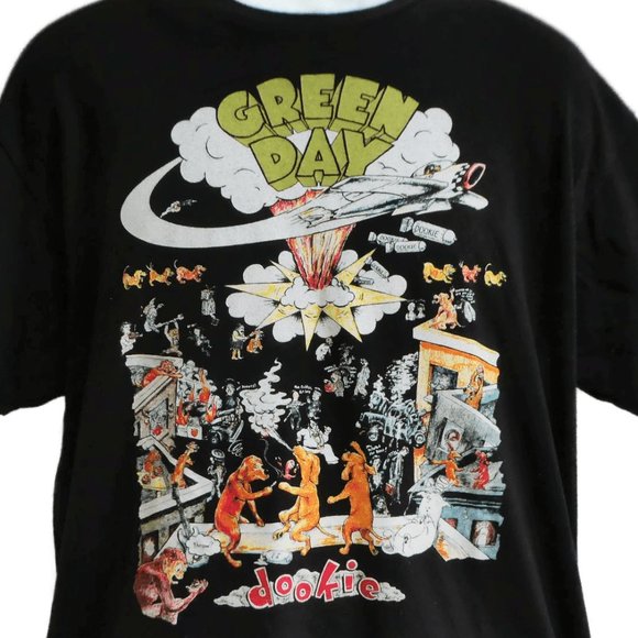 Green Day Other - Green Day Dookie Album Tee T Shirt Black Rock Band Tour Concert Large Graphic L
